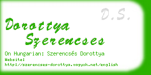 dorottya szerencses business card