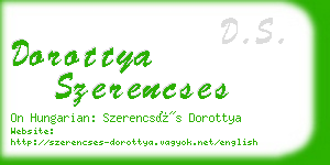 dorottya szerencses business card